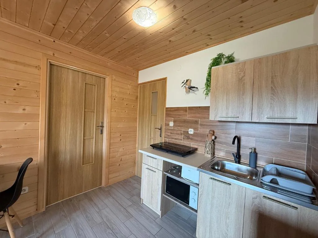 Wyposażona kuchnia w Domku Pod Śliwkami nr 1
